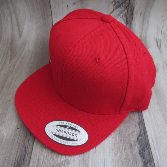 Yupoong*‎ Four (4) Classic Snapback "Shady Capz" Baseball Cap/Hat~ ALL RED! - Picture 3 of 12